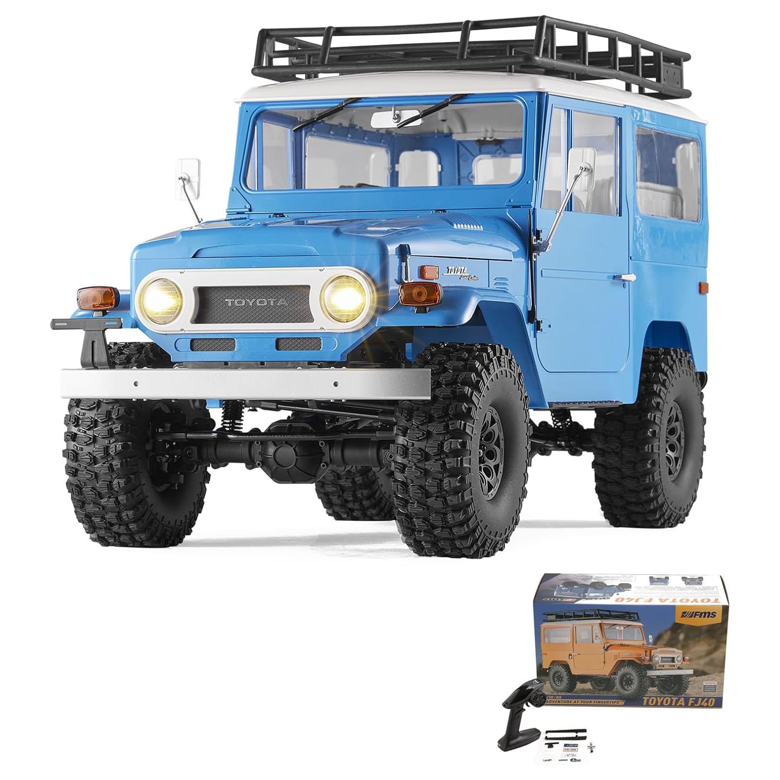 EAZYRC FMS 1/10 Toyota Land Cruiser FJ40 RS with Licensed RC Truck
